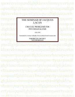 Crucial Problems for Psychoanalysis